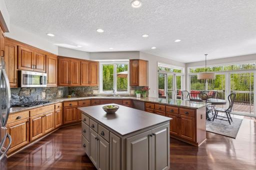 Large center island for extra cabinet space