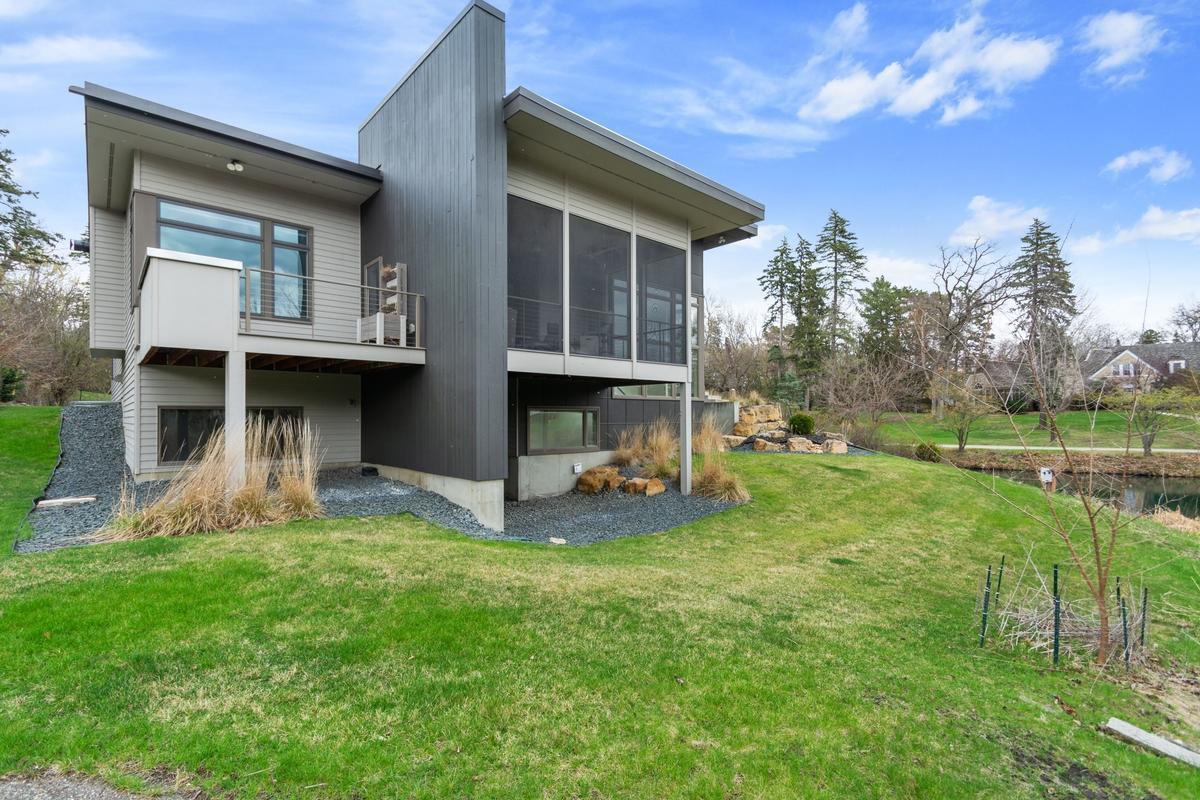 Back view of home with walk out