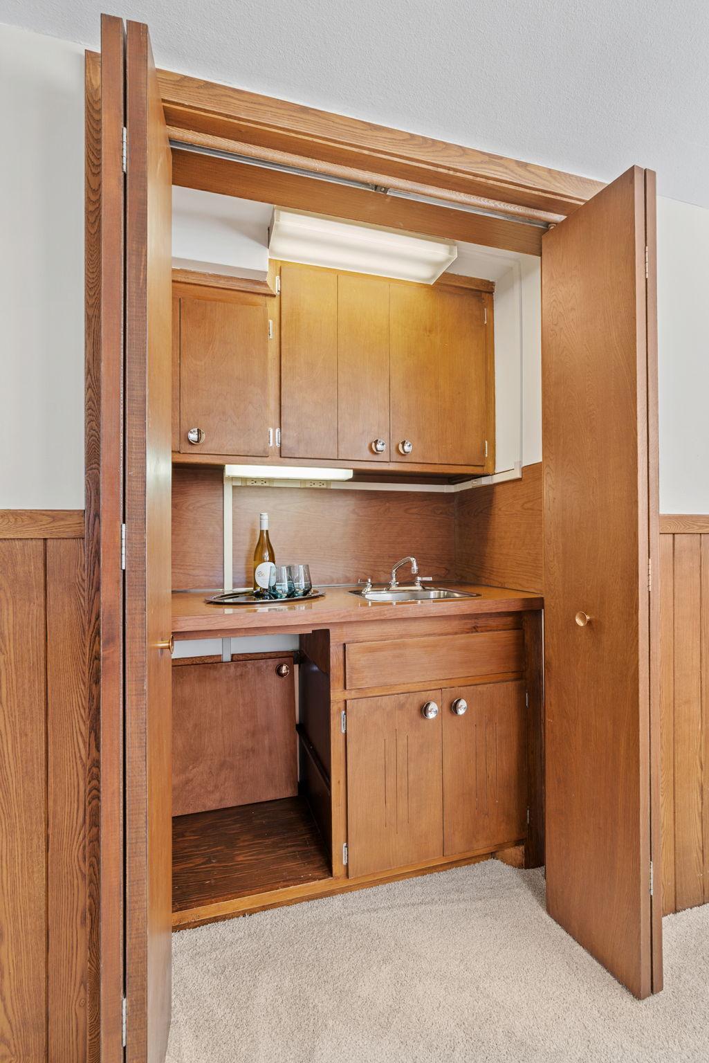 Cool mid-century built-in wet bar