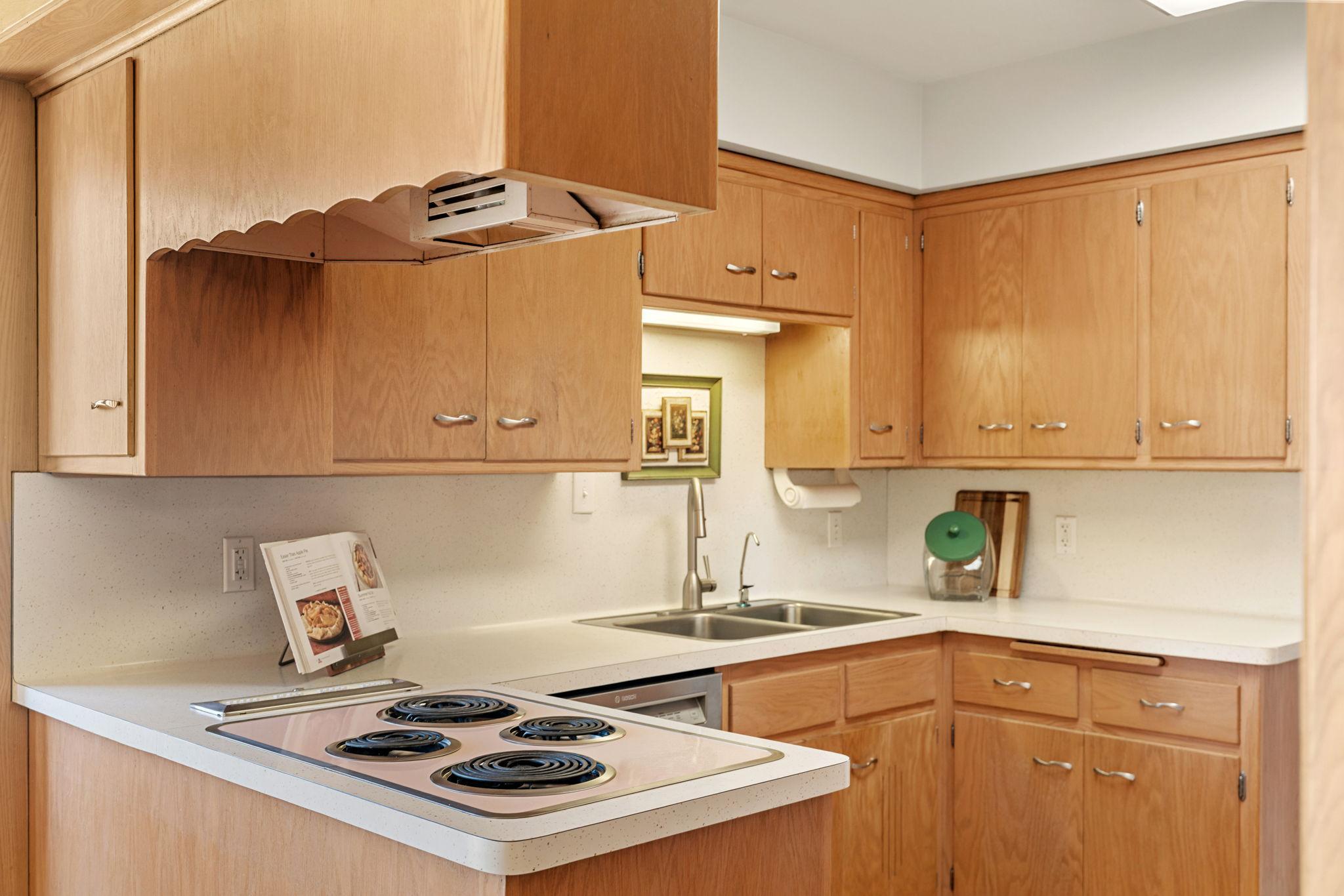Kitchen is charming and offers nice cooking space