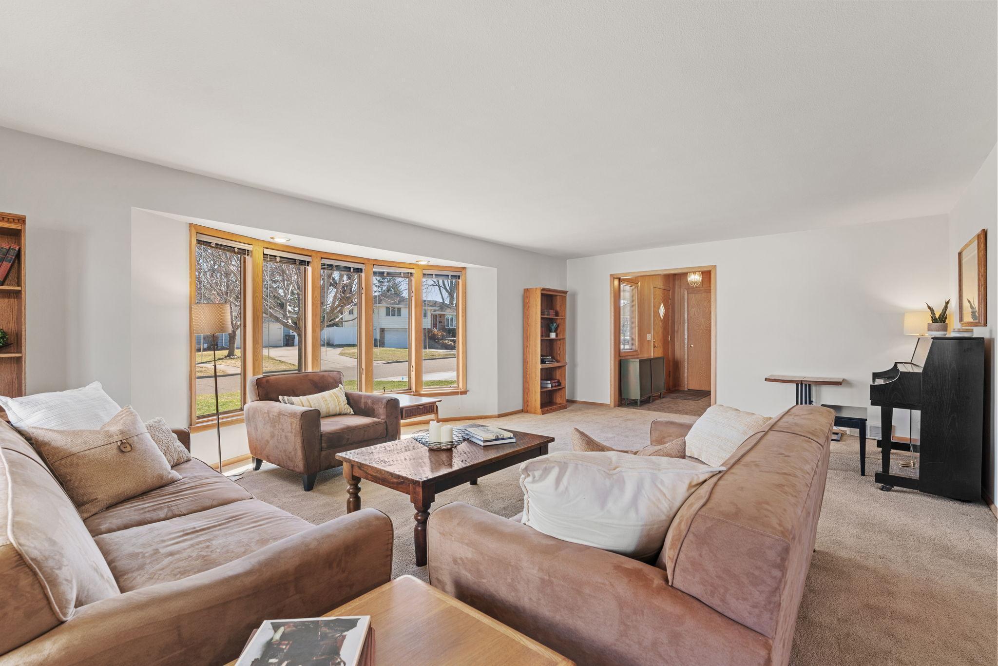 Large front bay window