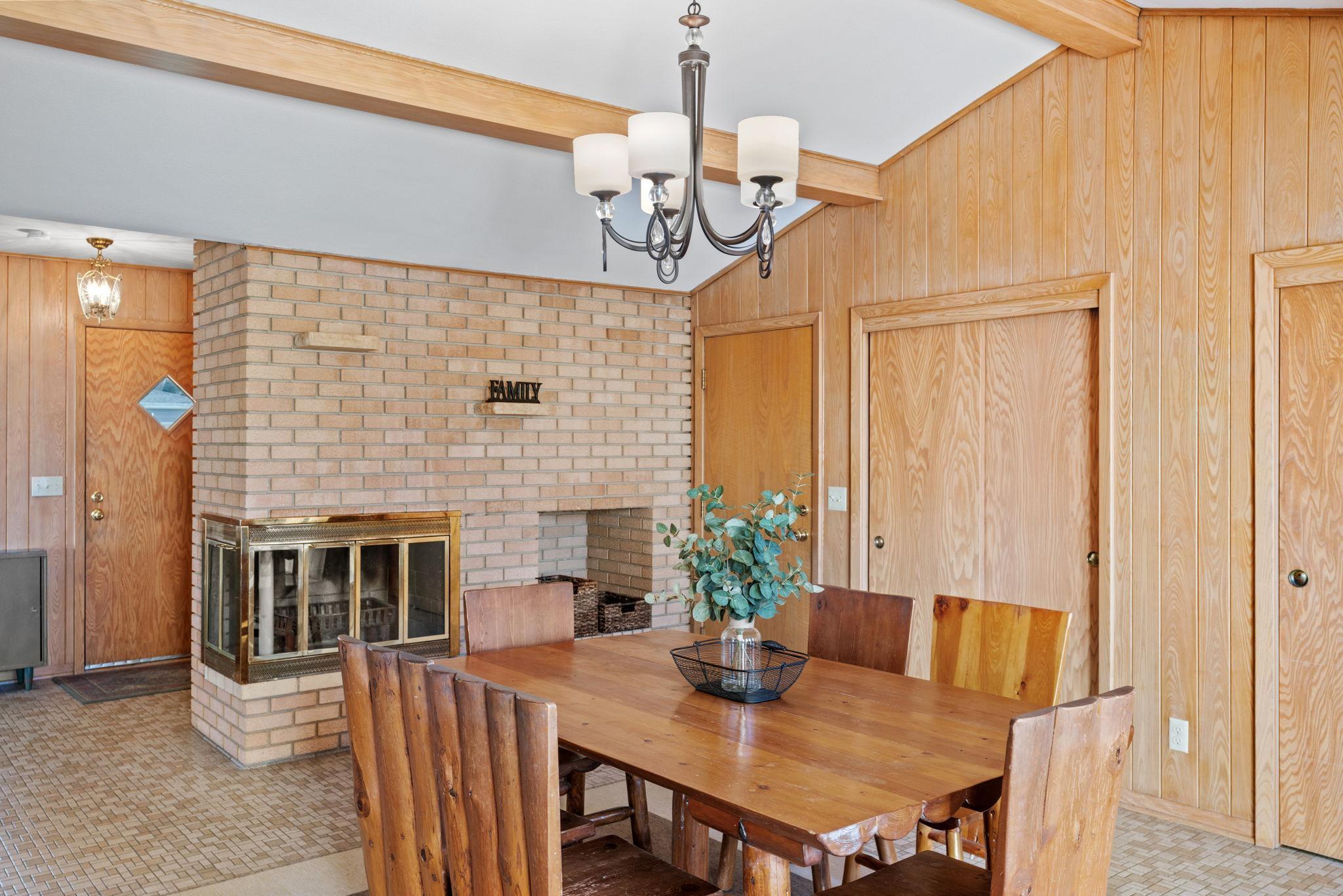 The beams add a nice architectural touch to the space