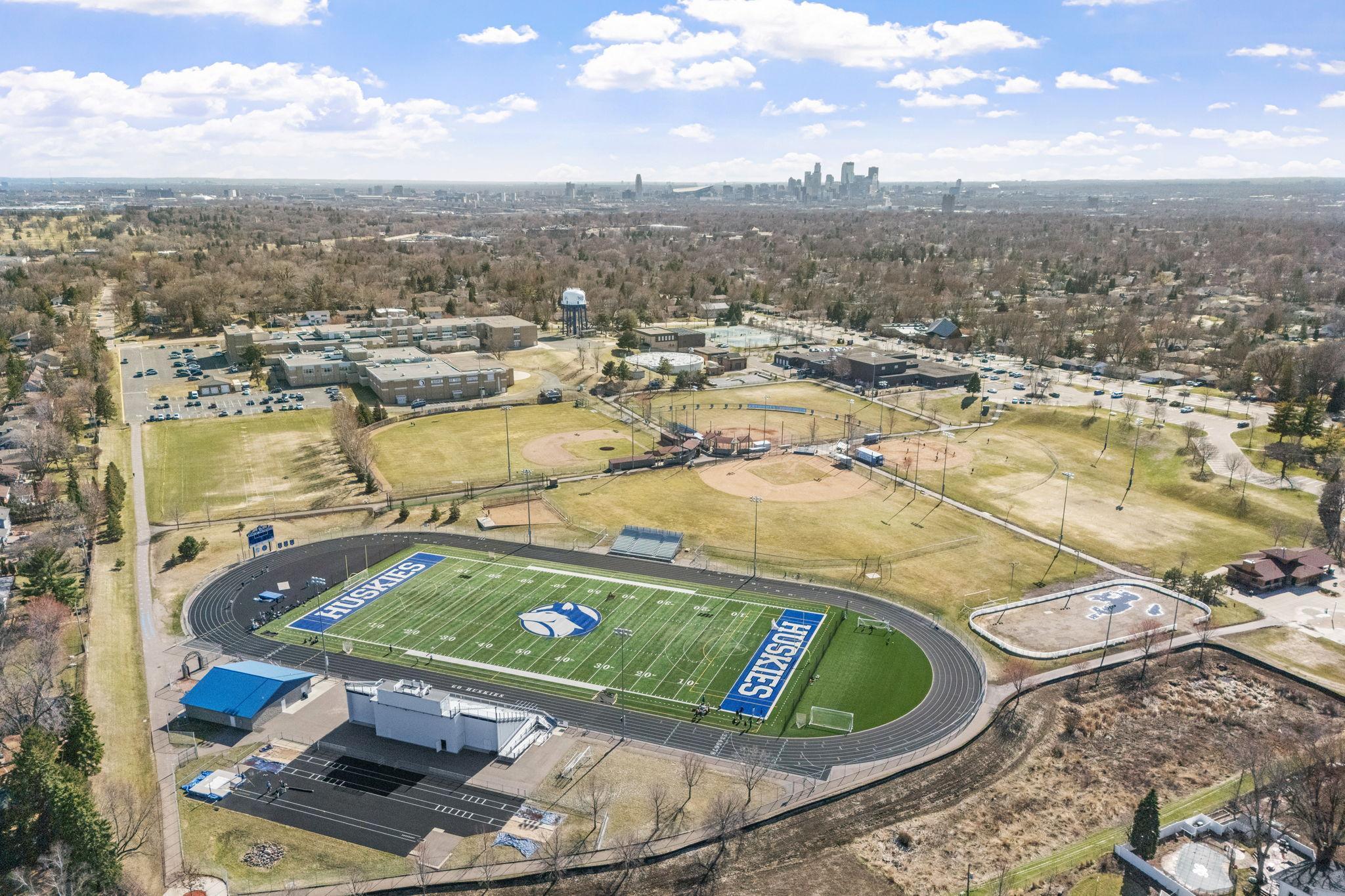 High school, middle school and elementary within walking distance