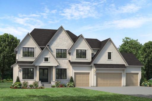 Front elevation rendering of our newest Nokomis "Quick Move In" home in Elwell Farms!