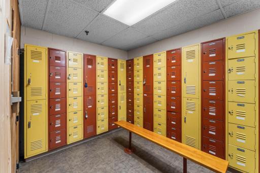 Take advantage of the convenient locker room while enjoying the pool, sauna, and other community amenities.
