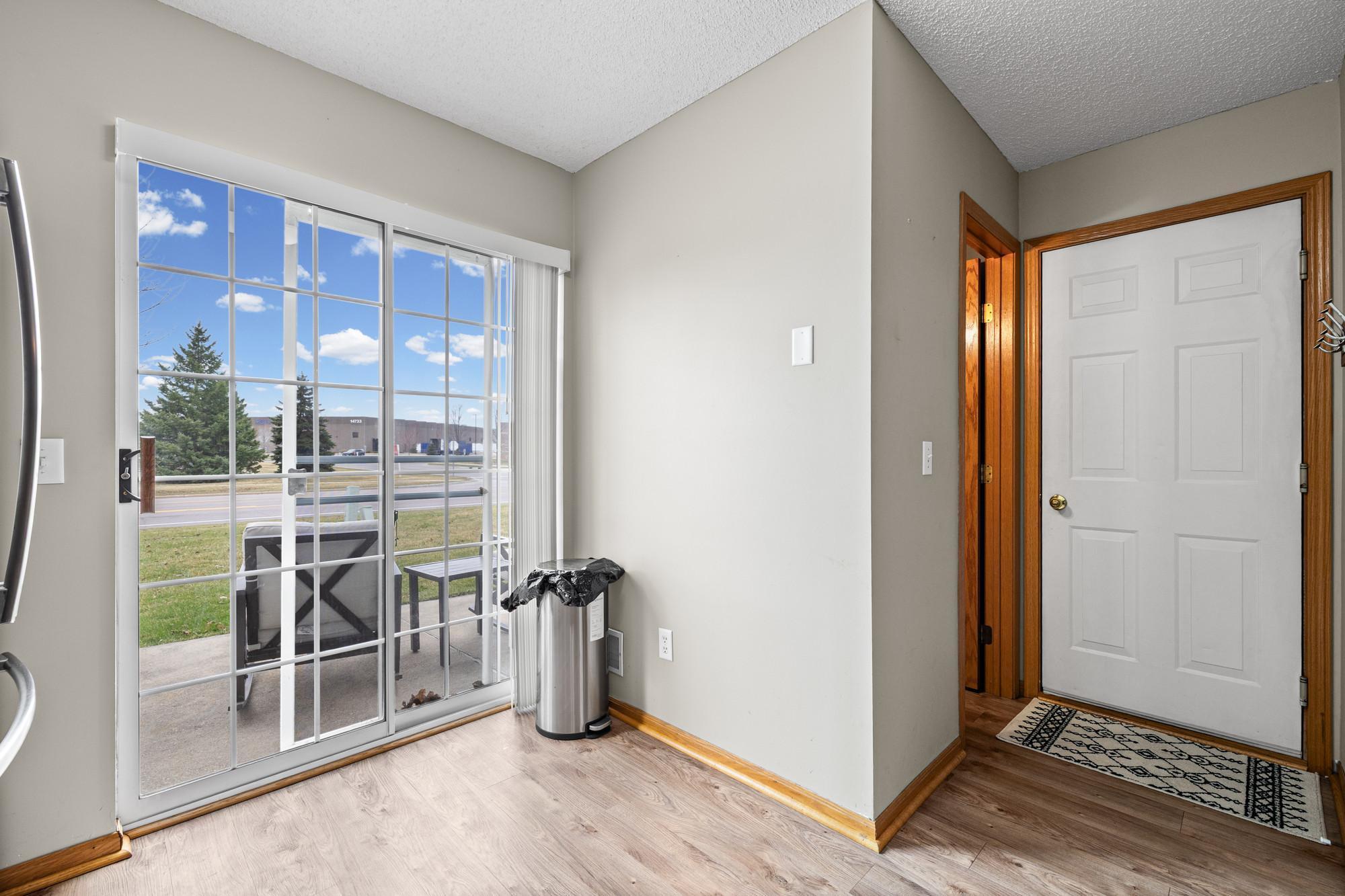 Patio door off the kitchen makes outdoor entertainment enjoyable