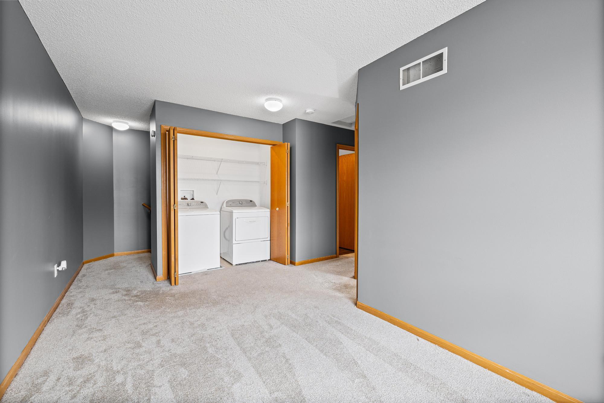 Upper level laundry is a great benefit