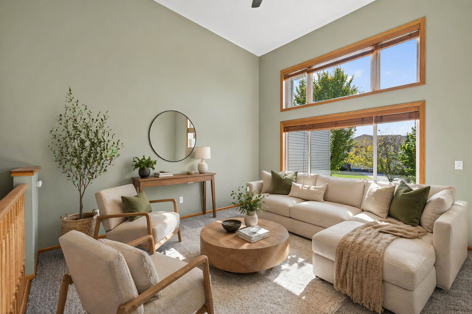 Virtually staged to show how this incredible space can be used.