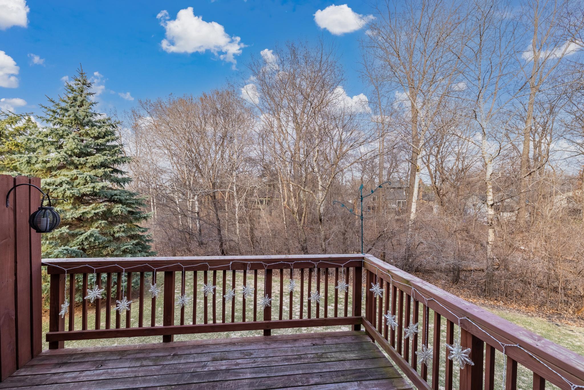 Private, wooded views to back