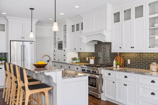 With generous counter space, a sprawling island, and thoughtful layout, this kitchen was designed to handle multiple chefs without missing a beat.