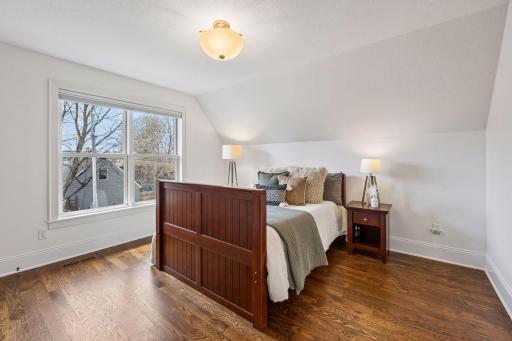 Bright, welcoming, and thoughtfully sized, the upper-level guest rooms offer comfortable retreats for family and visitors alike, spaces that feel special without trying too hard.