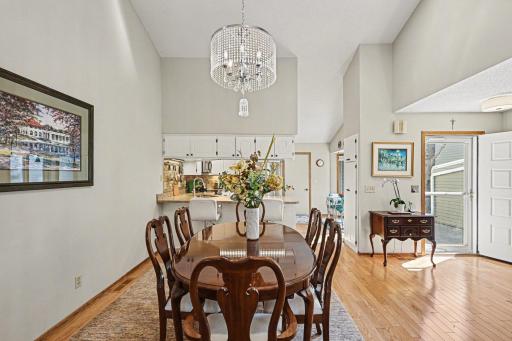 Dining area offers an easy, comfortable space for visiting and entertaining
