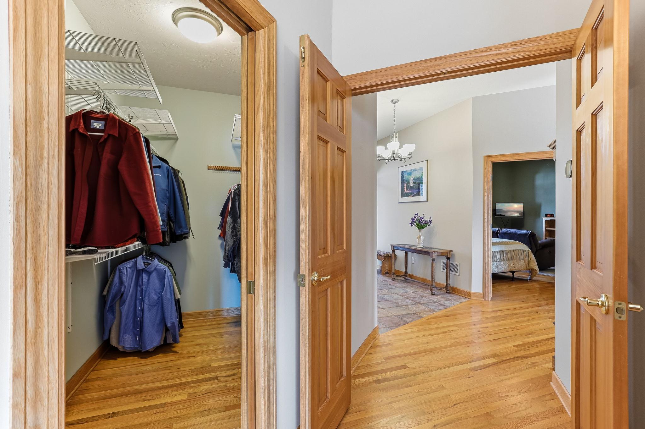Spacious walk-in closet in owner’s suite