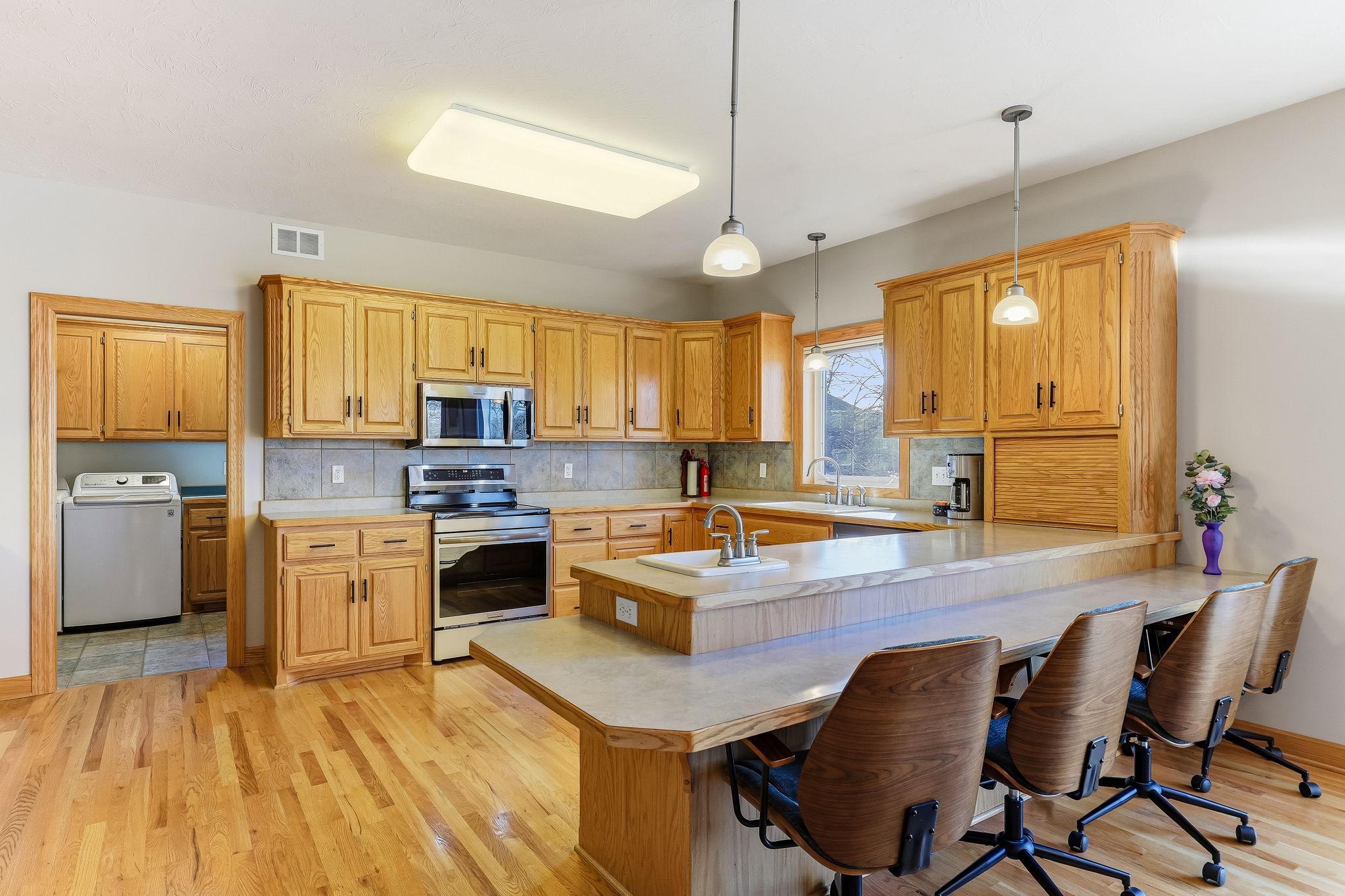 Abundant counter space ideal for cooking, prep, and effortless entertaining