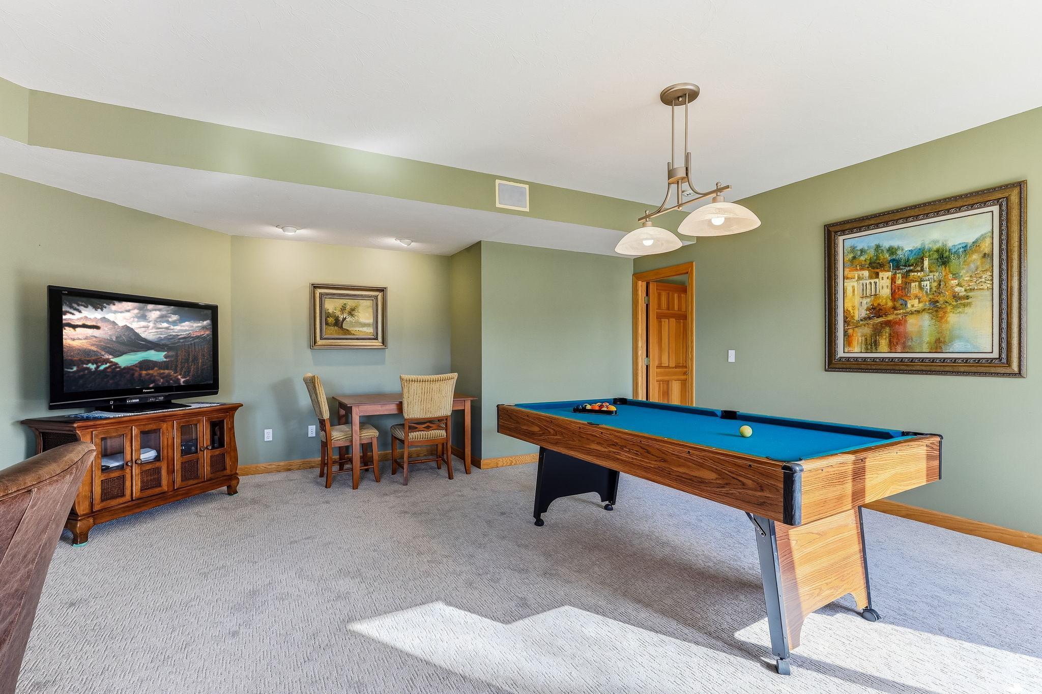 Fun-filled game area ready for entertainment—perfect for game nights, friendly competition, and making lasting memories.