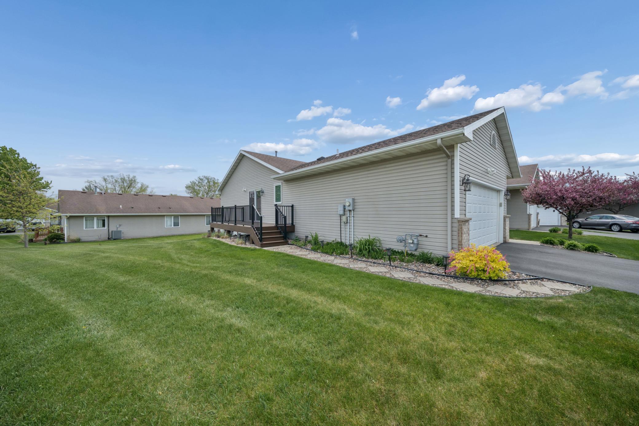 Exterior walk to maintenance free deck