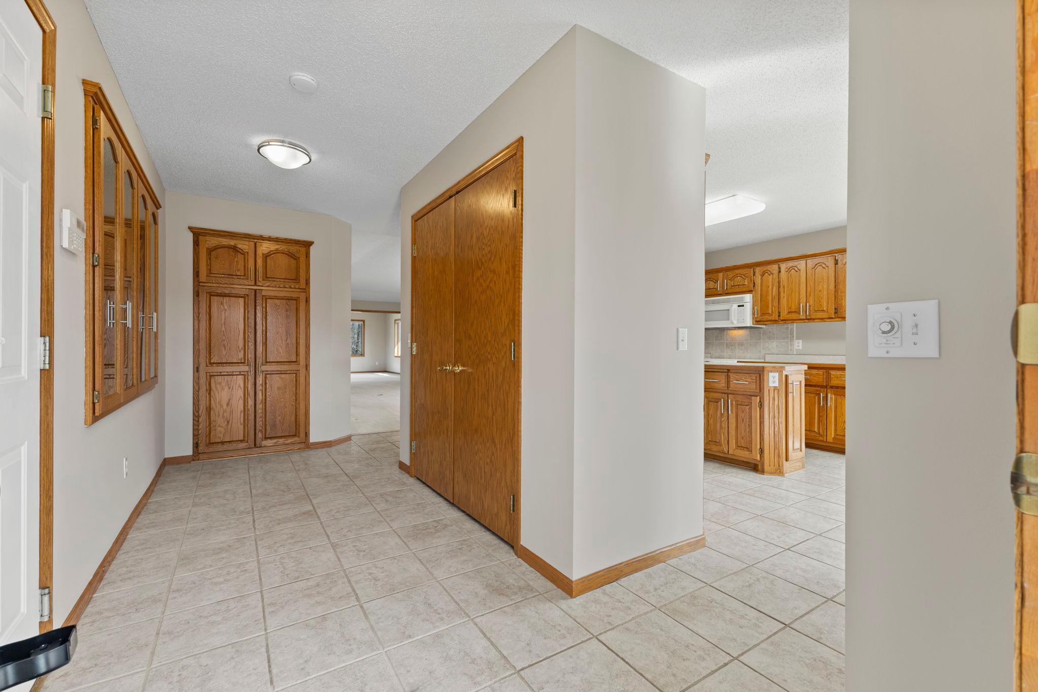 Complete with a spacious closet, perfect for storing coats and shoes out of sight.