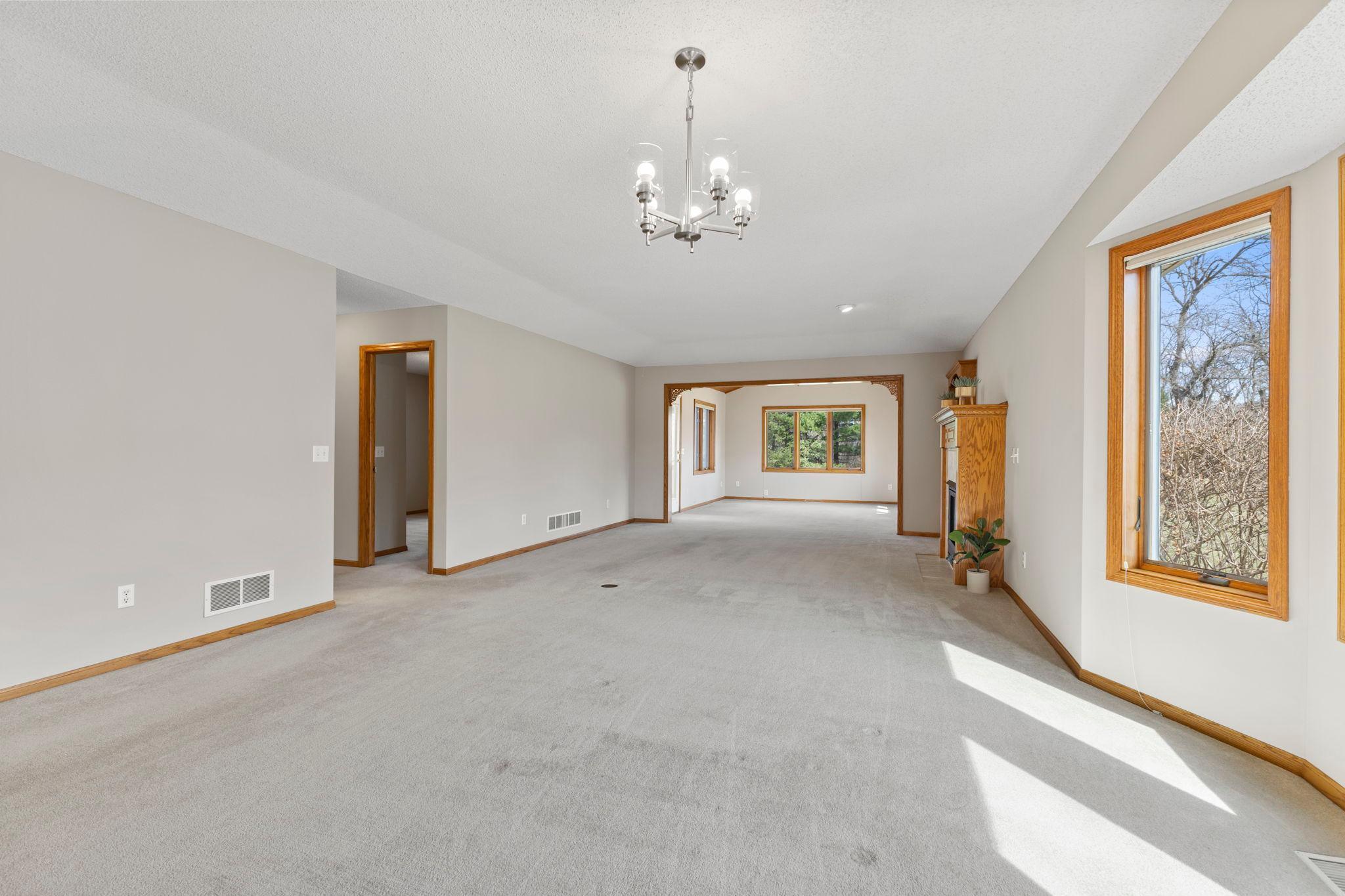 Another dining area that easily accommodates larger gatherings and hosting.