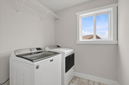 Laundry room is upstairs with all the bedrooms.