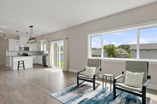 The open-concept living space is designed for connection.
