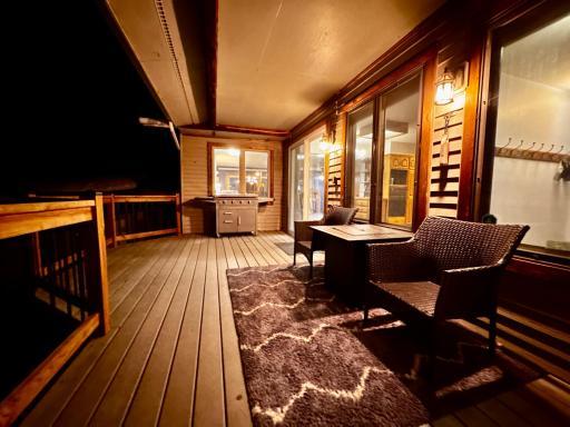 Whether you decide to dine out the front or the back of the home, both are sure to feel Secluded and private