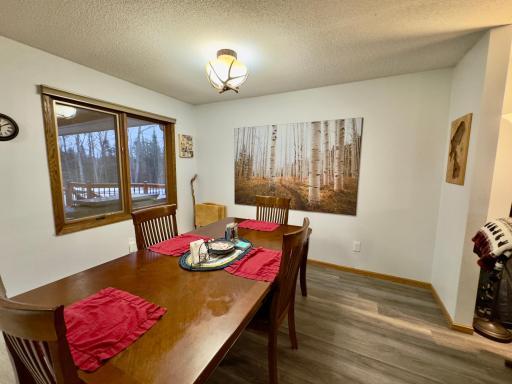 The dining room is just off of the kitchen and it flows nicely into the living room