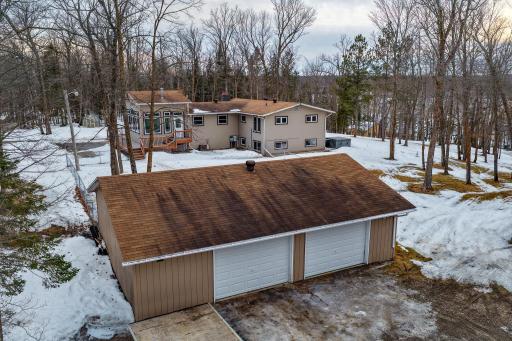 The best part about the detached garage is there is a separate driveway that leads to it so you have plenty of room for parking