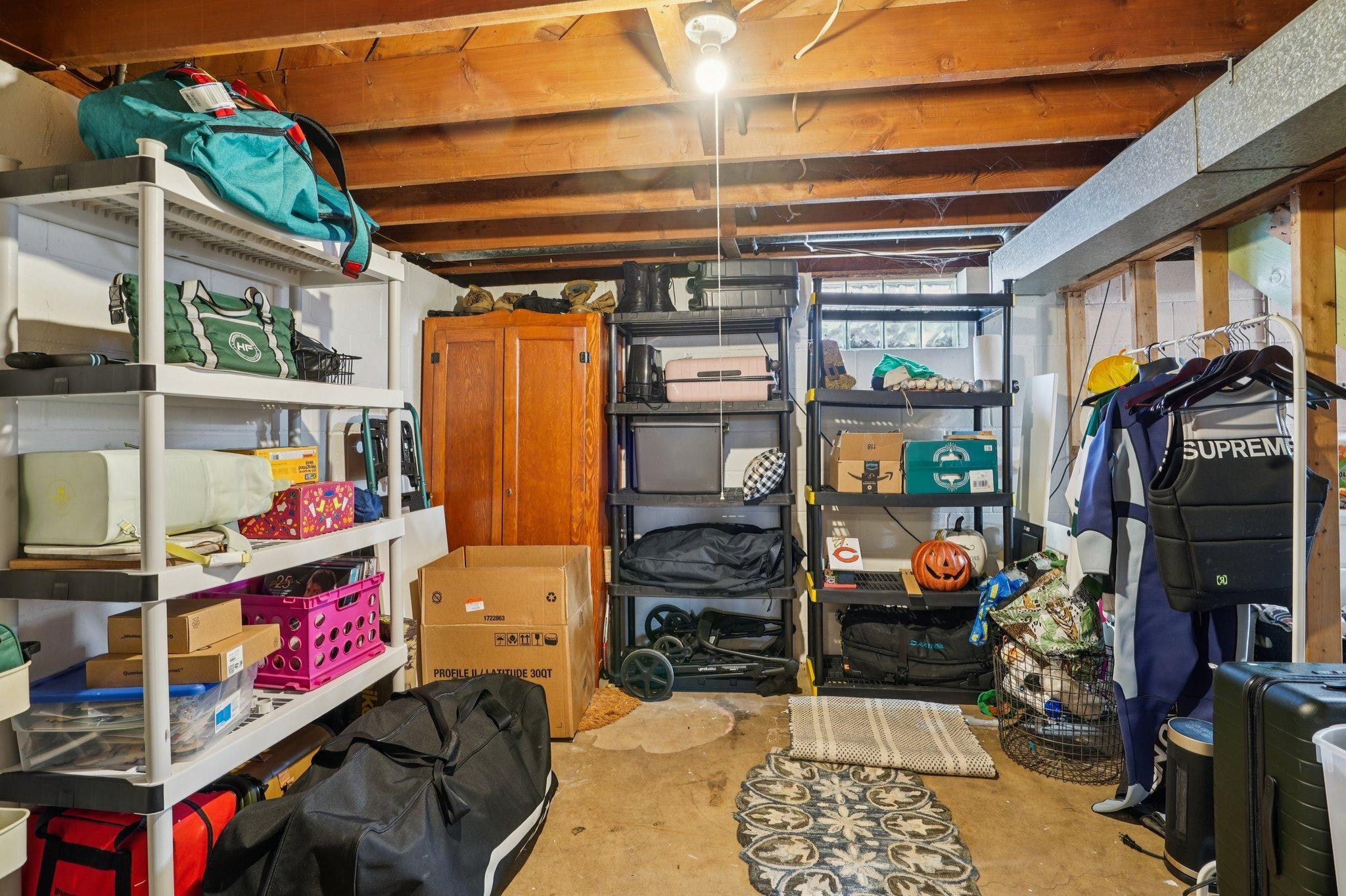 Basement storage area