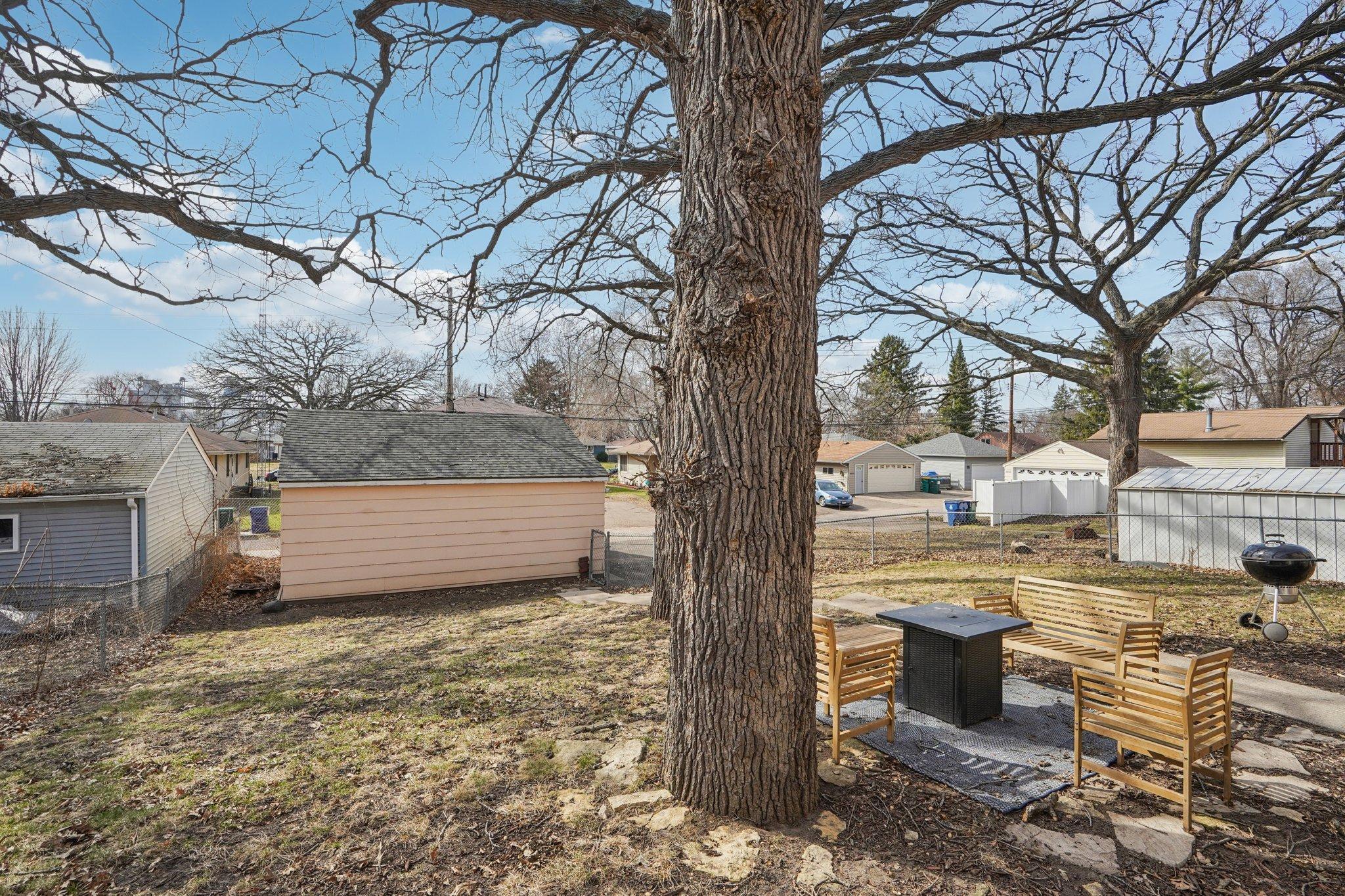 Fully fenced backyard