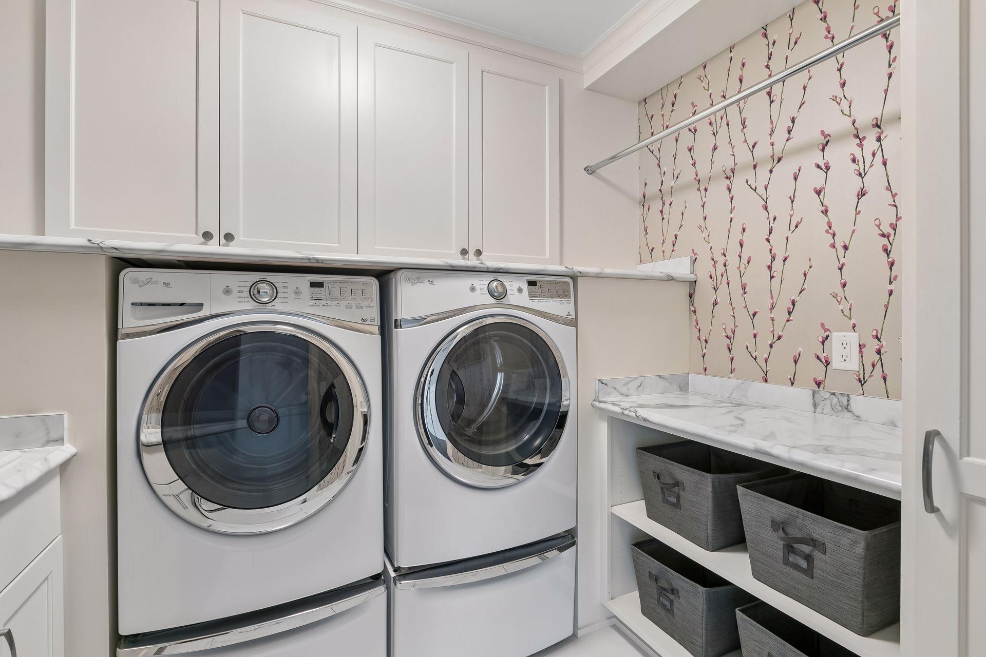 Upper level laundry room