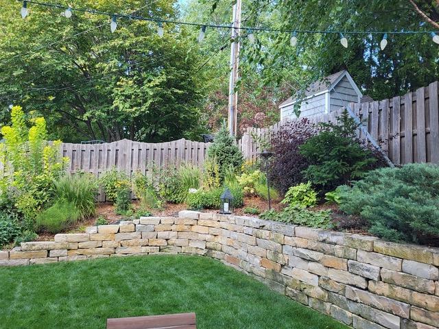 Private, intimate backyard