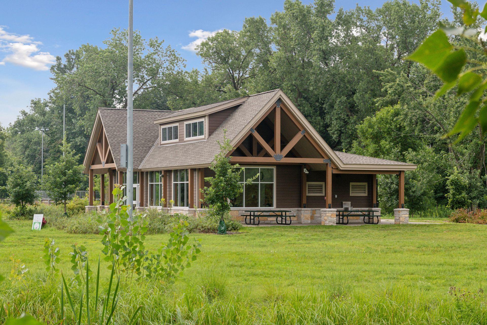 Arden Park with a hockey rink, kid's playground and walking trails