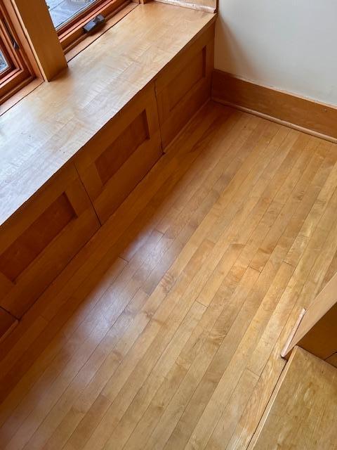 Refinished landing on steps