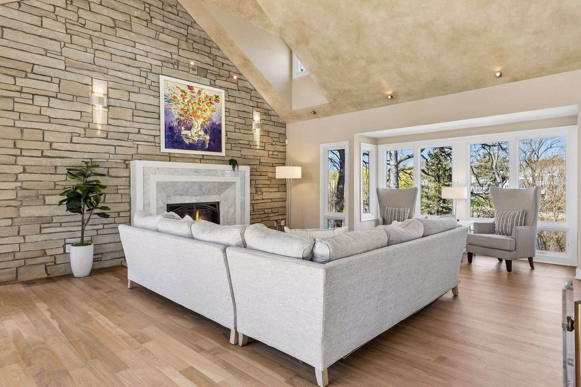 Living Room w/ Views of Minnehaha Creek