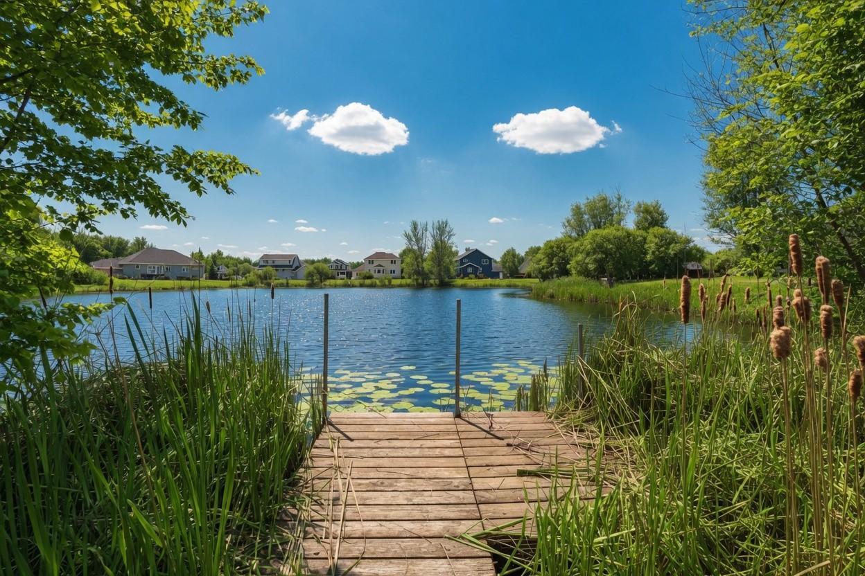 View of the pond
