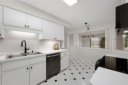Kitchen opens nicely to the dining and living areas, creating a connected feel.