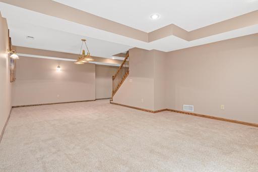 Plenty of room to create the room of your dreams. Bring a pool table down and add couches for the ultimate rec space!
