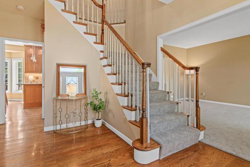 Welcome guests into a warm and inviting foyer that sets the tone for this beautifully maintained home. Fresh finishes and thoughtful updates create an attractive first impression.
