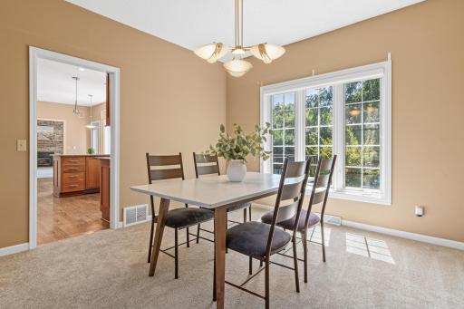 Entertain with ease from the dining room to the kitchen and beyond with this great layout.