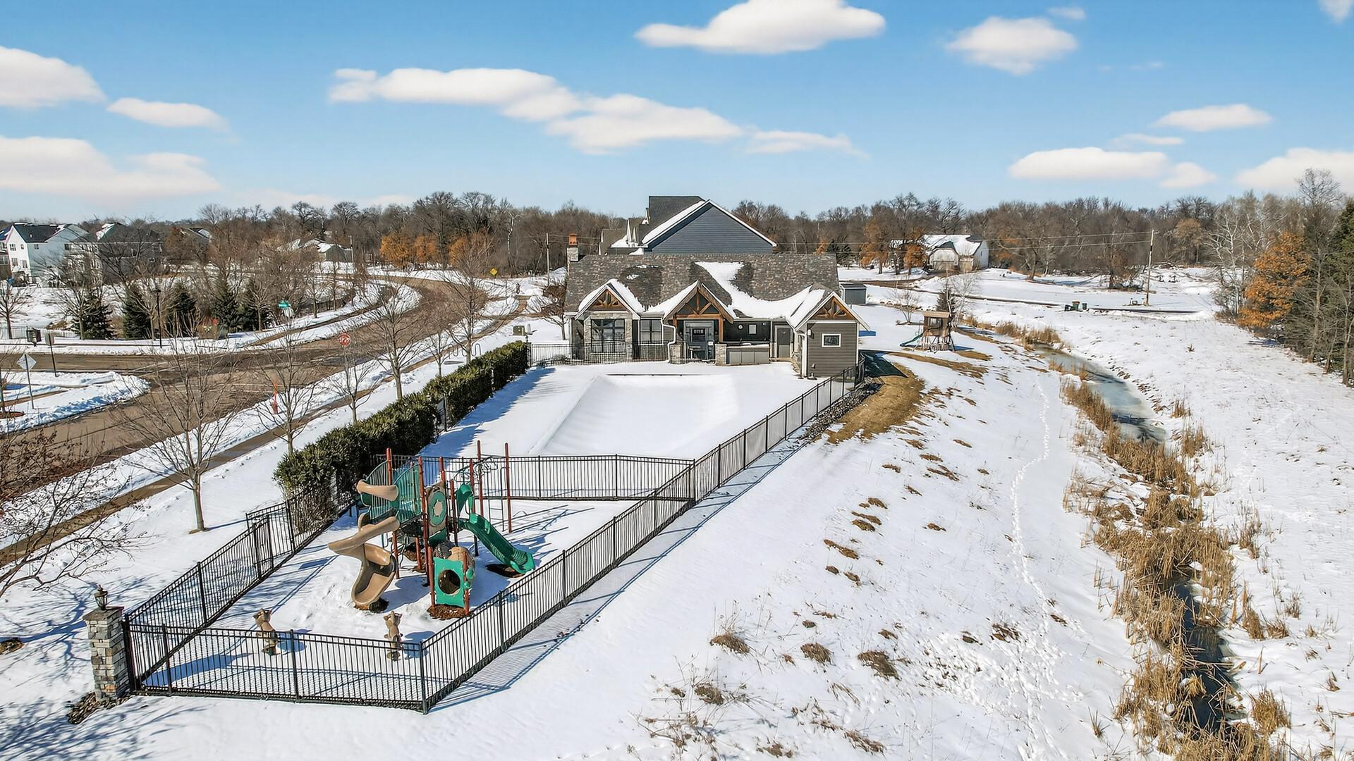 Clubhouse with pool and playground