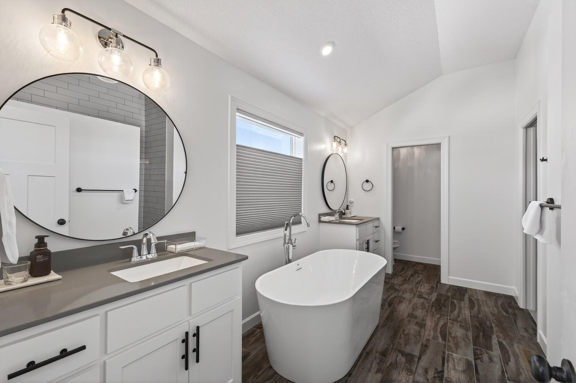 Spa-like primary bathroom