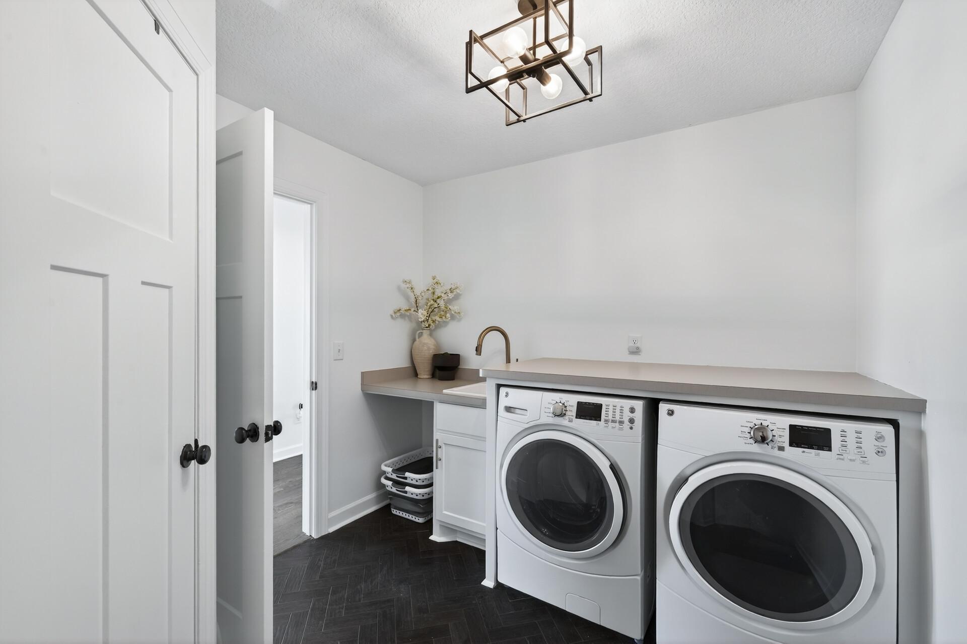 Laundry room connected to primary ensuite