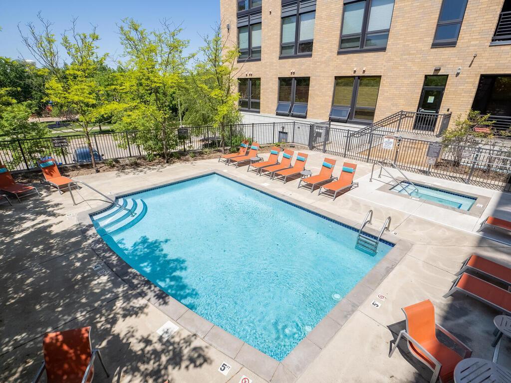 Make sure to fully enjoy the community pool and hot tub during the summer.