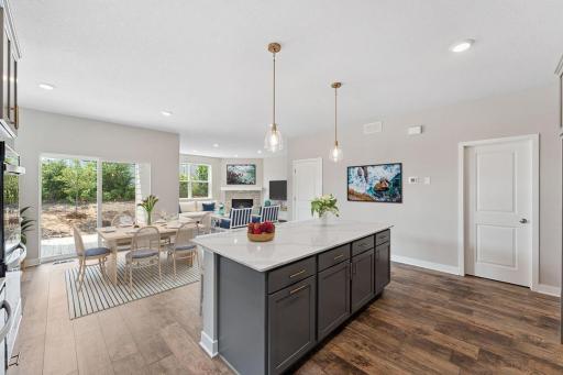 Beautiful kitchen for hosting dinner parties! *Picture is of model home; actual finishes may vary.