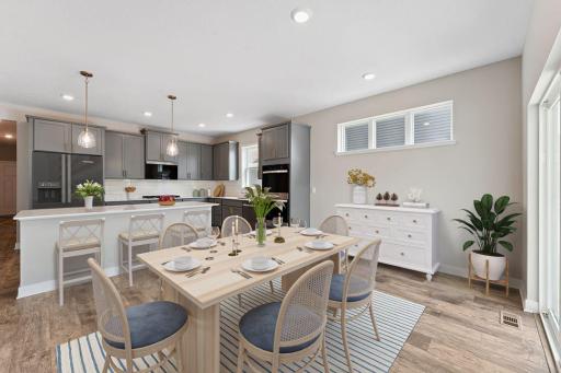With a large dinette space off the kitchen, this is a great floor plan for hosting. *Picture is of model home; actual finishes may vary.