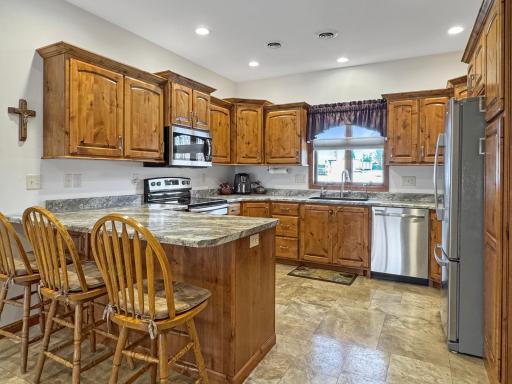 Durable Laminate countertops throughout the kitchen!