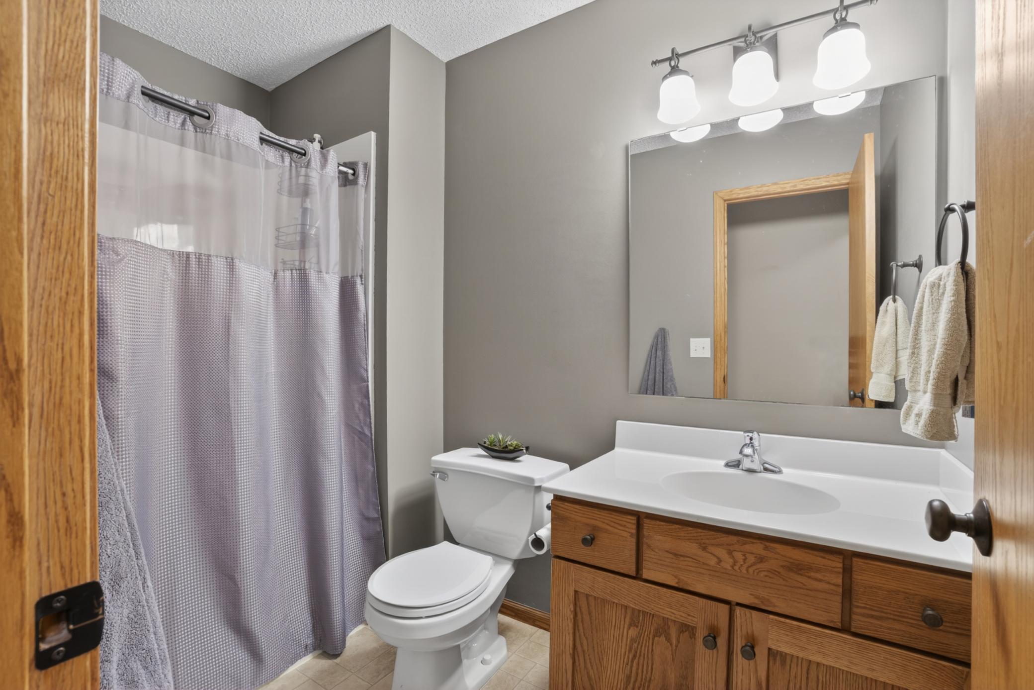 Lower level 3/4 guest bathroom