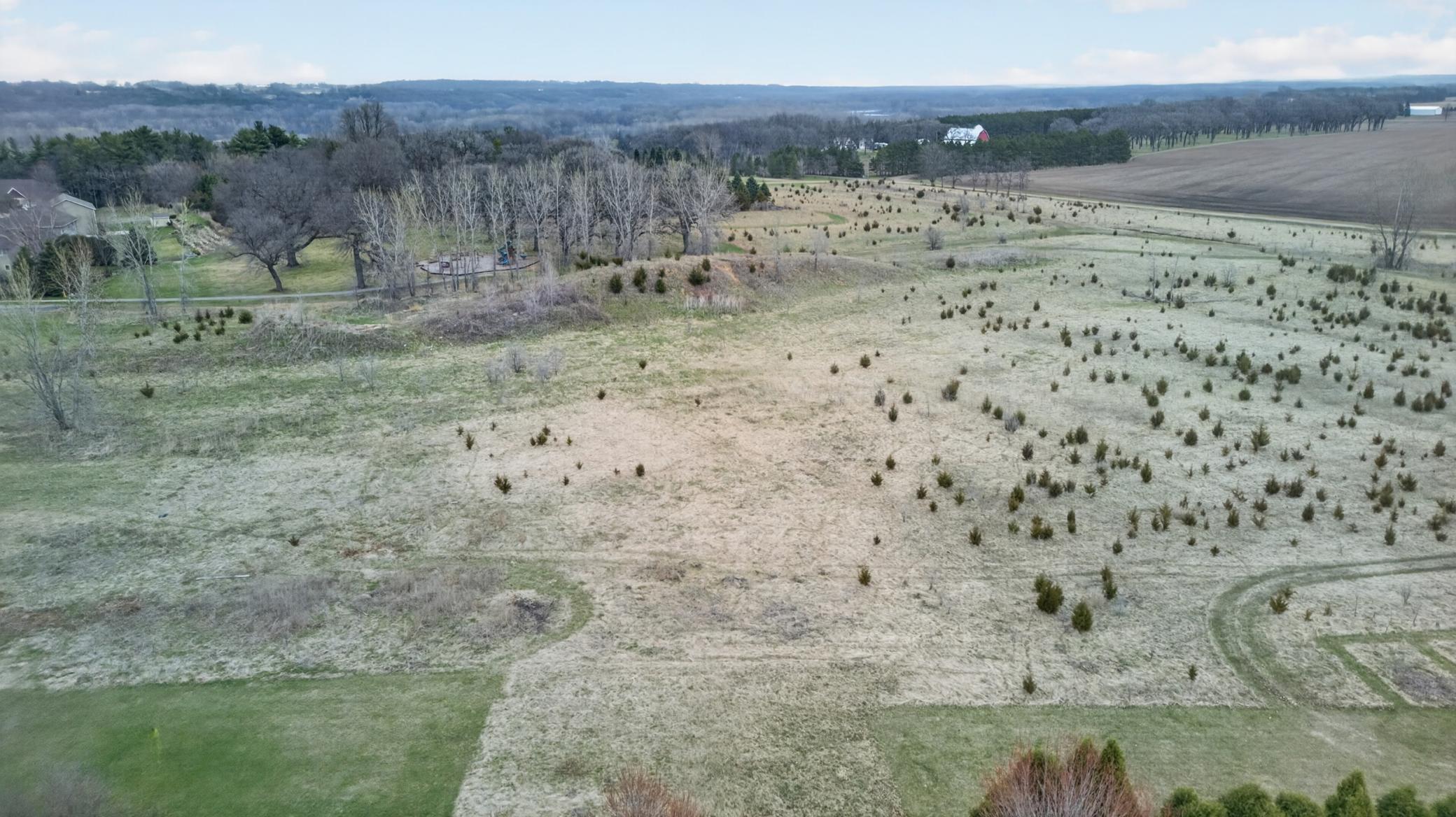 Aerial view behind the home