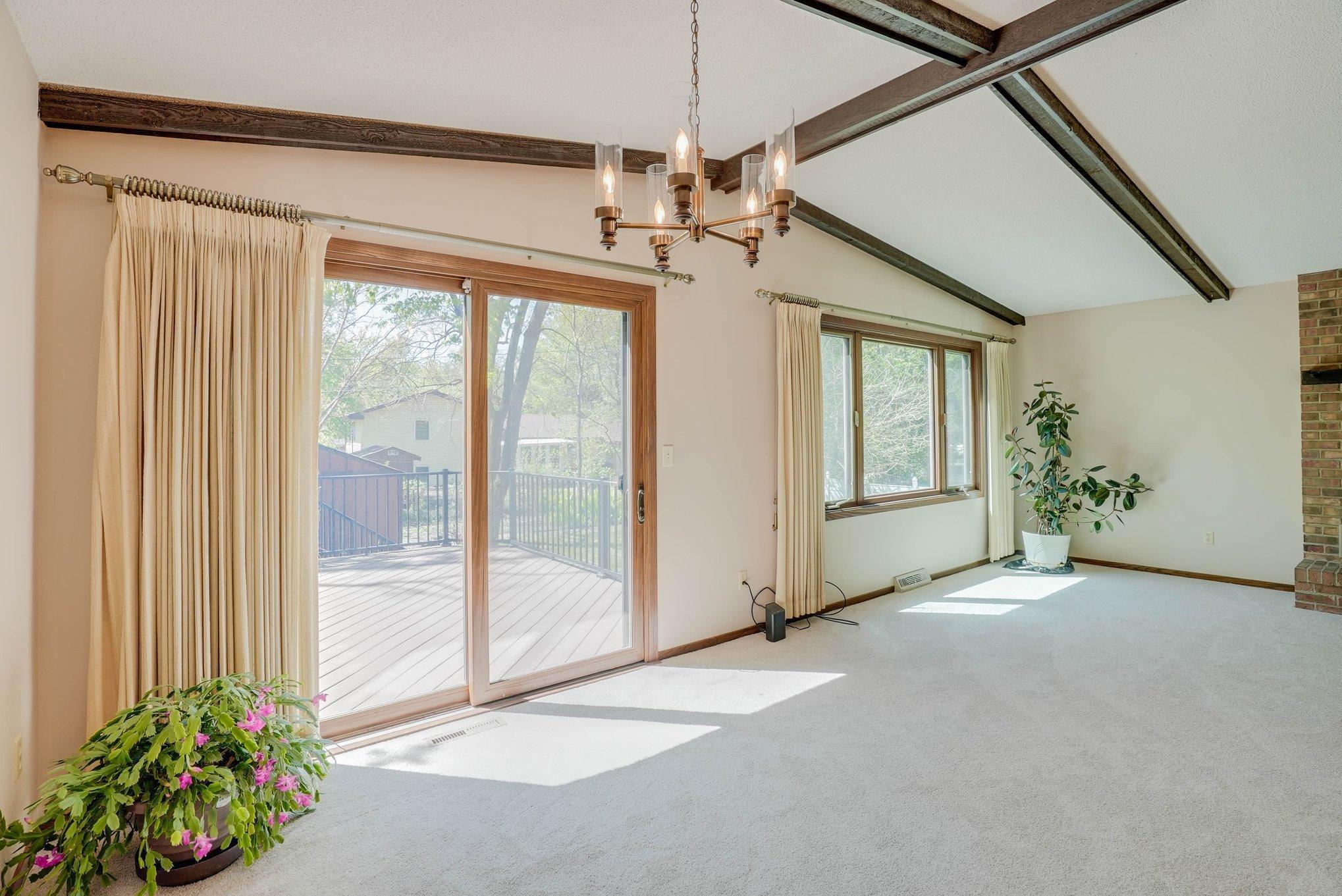 Lots of natural light! New carpet