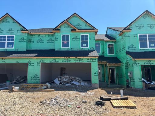 (Photo is of the actual home in progress.)